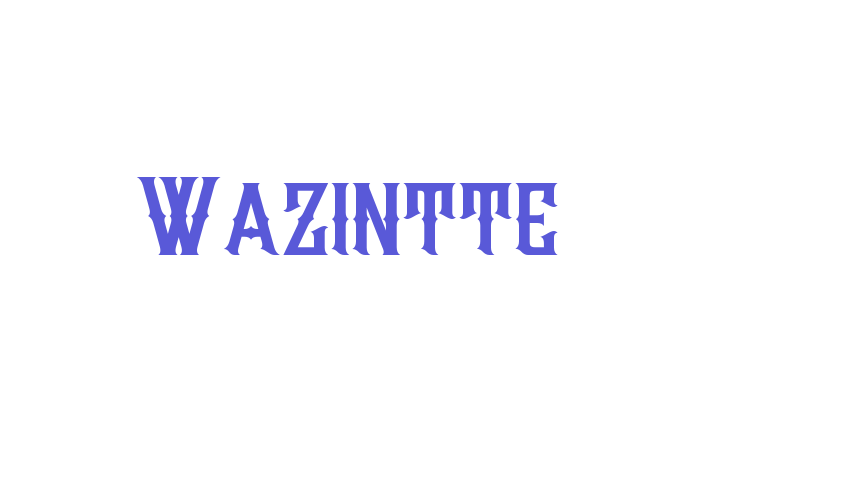 Wazintte Font Download