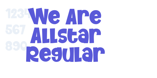 We Are Allstar Regular font free