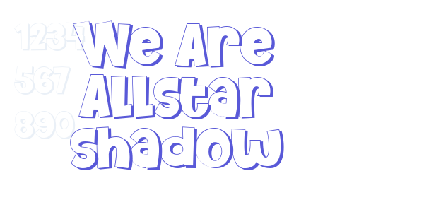 We Are Allstar shadow font free