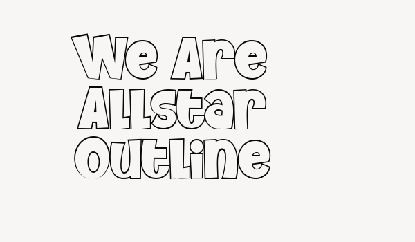 We Are Allstar Outline Font