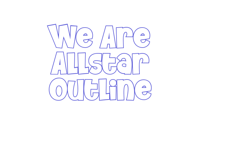 We Are Allstar Outline Font Download