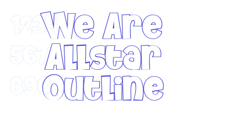 We Are Allstar Outline-font-download
