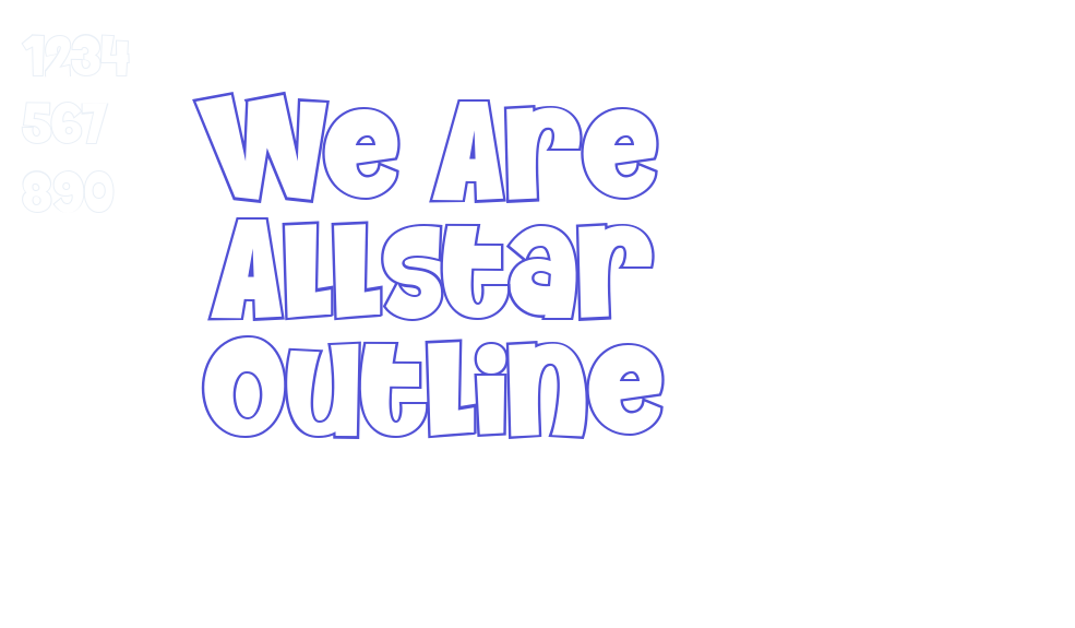 We Are Allstar Outline-font-download