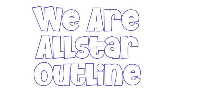 We Are Allstar Outline Font