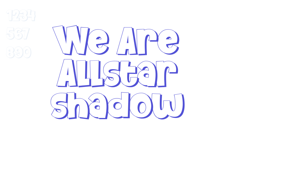 We Are Allstar shadow-font-download