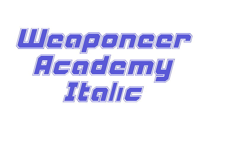 Weaponeer Academy Italic Font