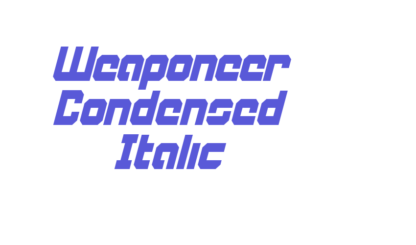 Weaponeer Condensed Italic Font