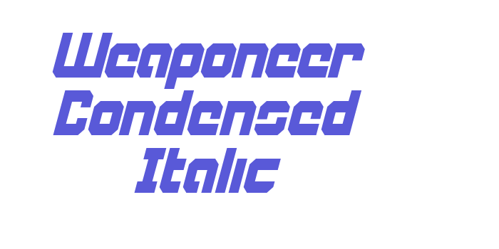 Weaponeer Condensed Italic Font Download