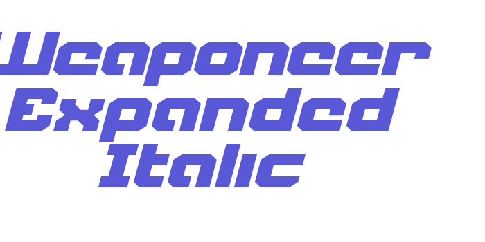 Weaponeer Expanded Italic Font Download