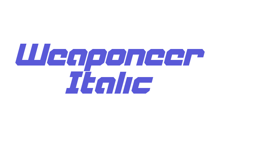 Weaponeer Italic Font