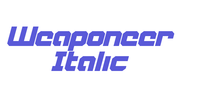 Weaponeer Italic Font Download