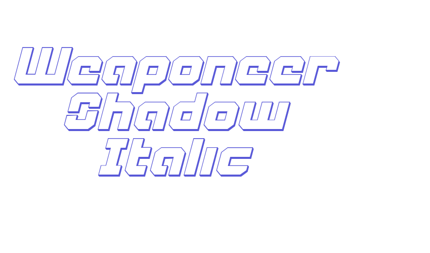 Weaponeer Shadow Italic Font