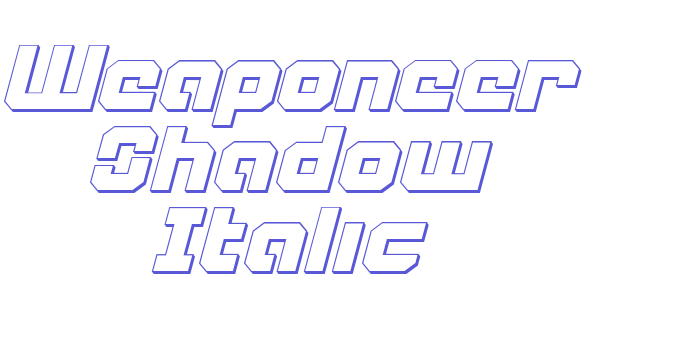 Weaponeer Shadow Italic Font Download