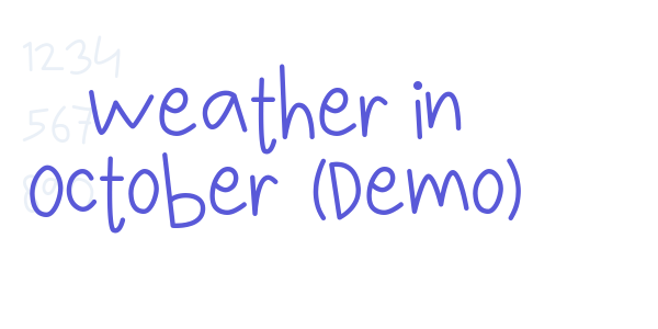 Weather in October (Demo) font free