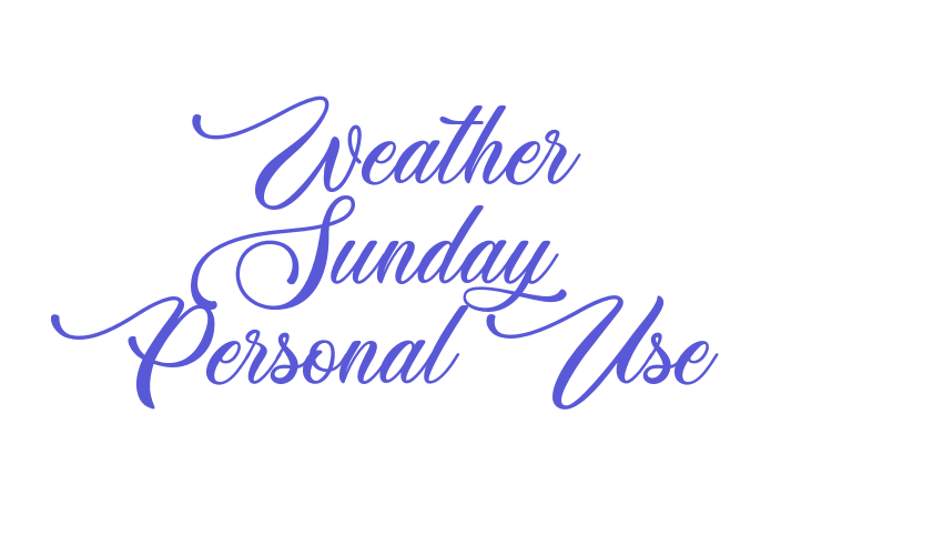 Weather Sunday – Personal Use Font