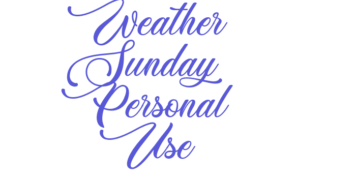 Weather Sunday – Personal Use Font Download