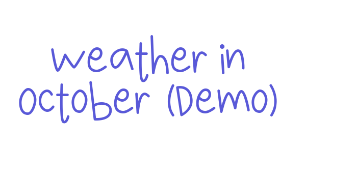 Weather in October (Demo) Font Download