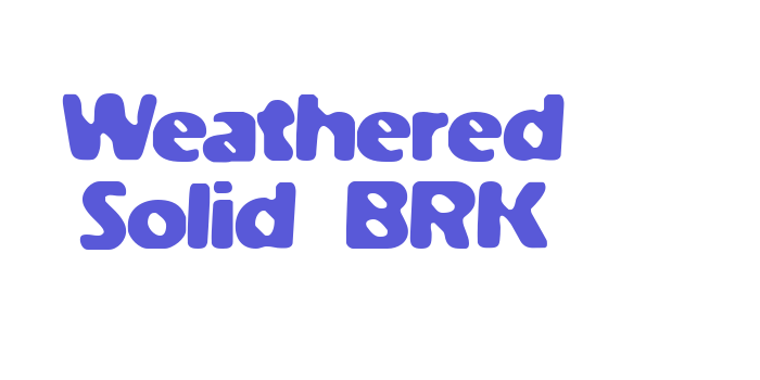 Weathered Solid BRK Font Download