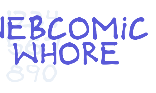 Webcomic whore Font Download