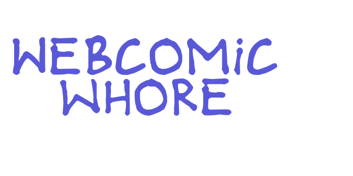 Webcomic whore Font Download