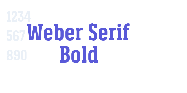 Weber Serif Bold font free