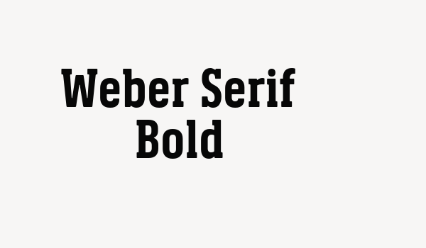 Weber Serif Bold Font