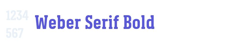 Weber Serif Bold-related font