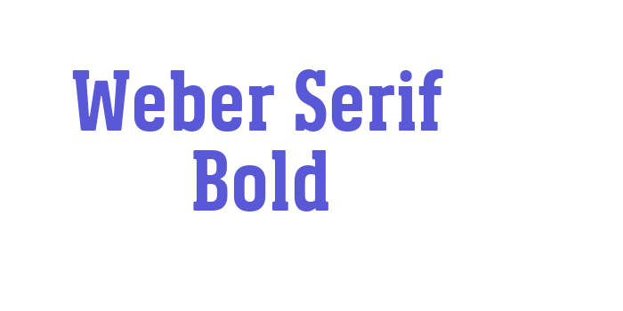 Weber Serif Bold Font