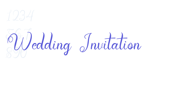 Wedding Invitation font free