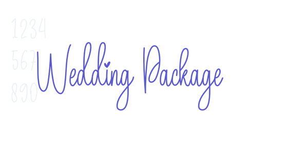 Wedding Package font free