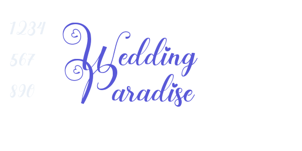 Wedding Paradise font free