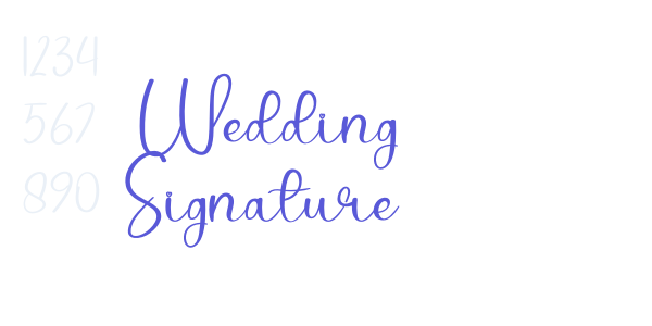 Wedding Signature font free