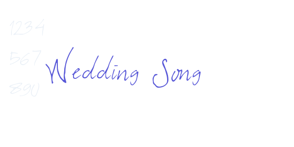 Wedding Song font free