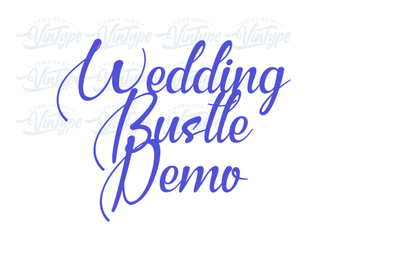 Wedding Bustle Demo
