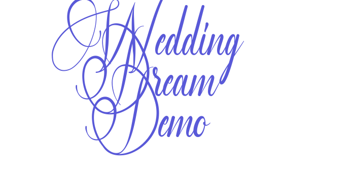 Wedding Dream Demo Font Download