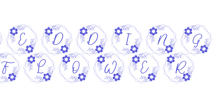 Wedding Flower Font