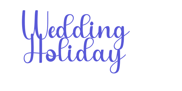 Wedding Holiday Font