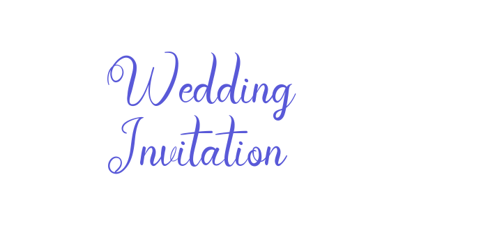 Wedding Invitation Font