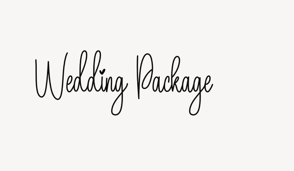 Wedding Package Font