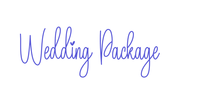 Wedding Package Font