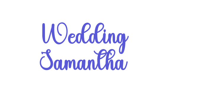 Wedding Samantha Font