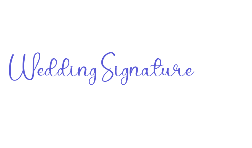 Wedding Signature Font Download