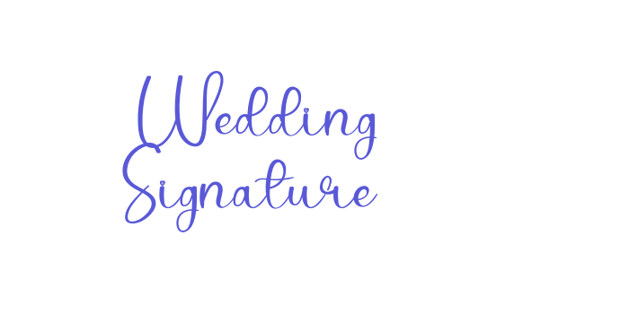 Wedding Signature Font Download