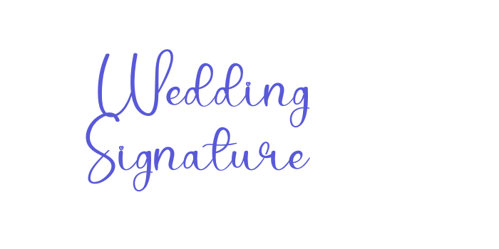 Wedding Signature Font