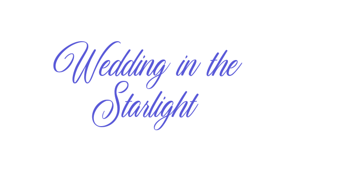 Wedding in the Starlight Font Download