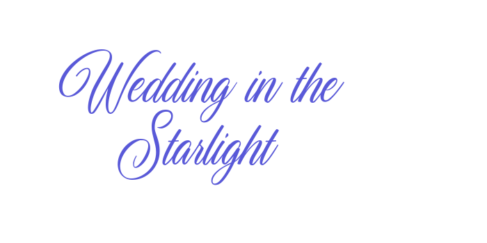 Wedding in the Starlight Font