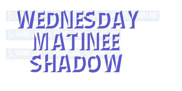 Wednesday Matinee Shadow font free