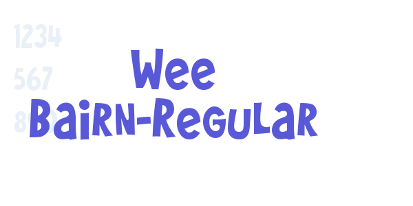 Wee Bairn-Regular font free