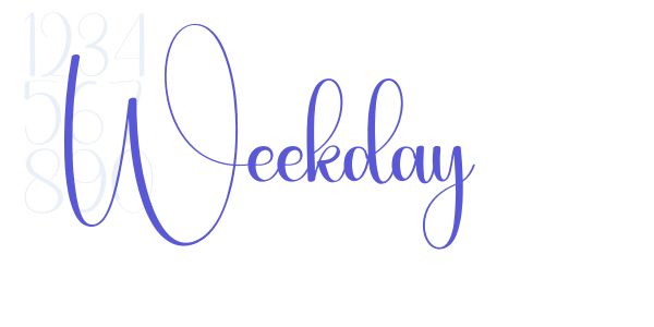 Weekday font