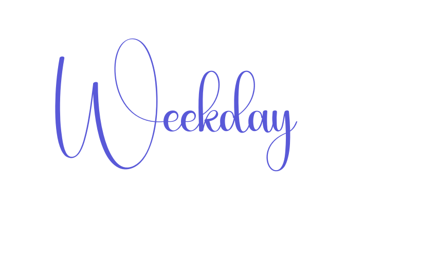 Weekday Font Download